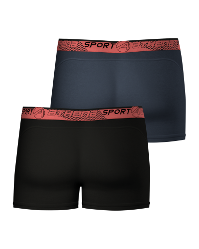 Lot de 2 Boxers Athena Running (Noir - Gris)