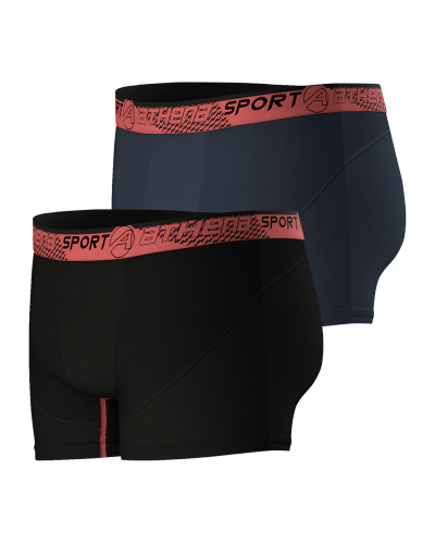 Pack of 2 Athena Running Boxers (Black - Grey)