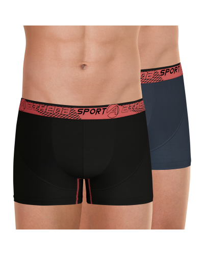 Lot de 2 Boxers Athena Running (Noir - Gris)