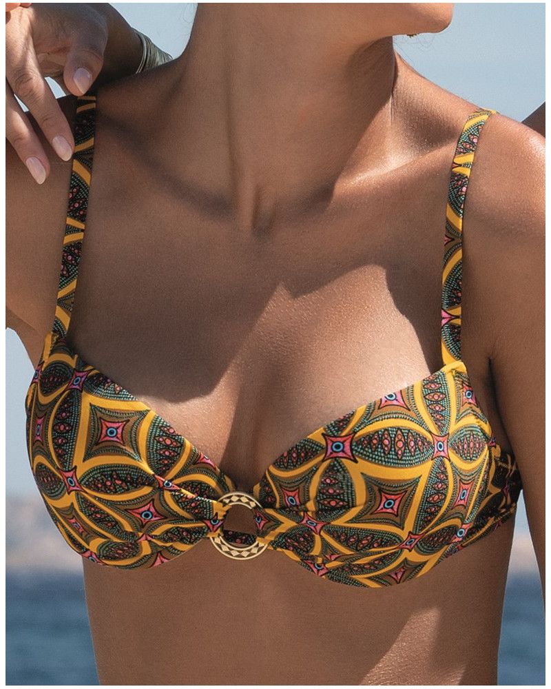 Padded bath bra Antigel La Muse Africa (Jaune Africa)