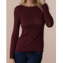 Long-sleeved top cashmere and modal Moretta