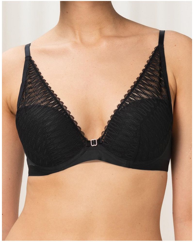 Padded plunge bra Triumph Aura Spotlight (Black)