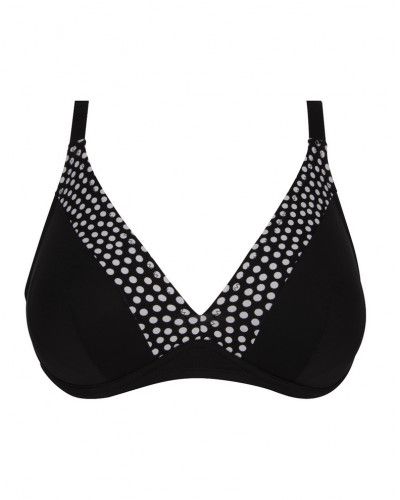 Sujetador de baño triangulo con aros Antigel La Muse Dolce Vita (Pois Noir)