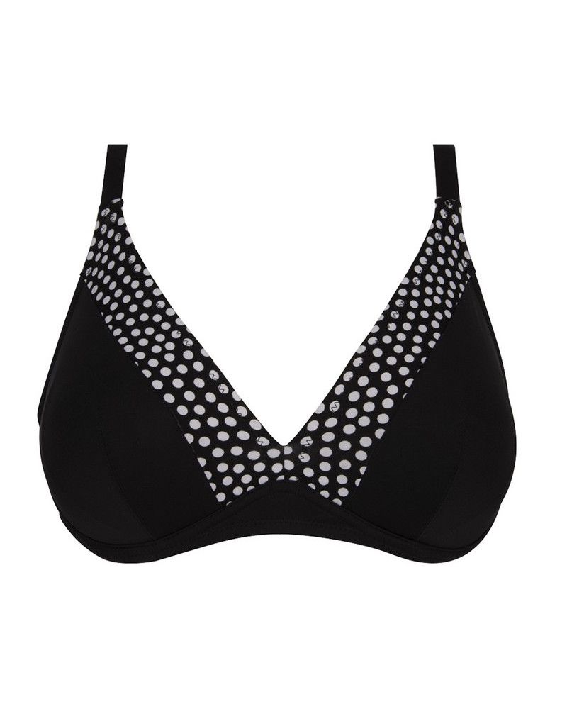 Triangle underwired bath bra Antigel La Muse Dolce Vita (Pois Noir)