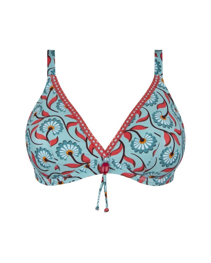 Triangle underwired bath bra Antigel La Muse Bohème (Azur Bohème)