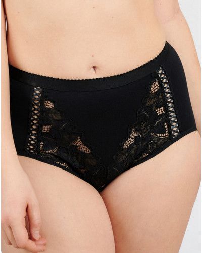 Brief high-waisted Sans Complexe Coton d'arum (Black)