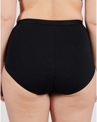 Brief high-waisted Sans Complexe Coton d'arum (Black)