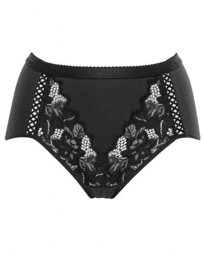 Brief high-waisted Sans Complexe Coton d'arum (Black)