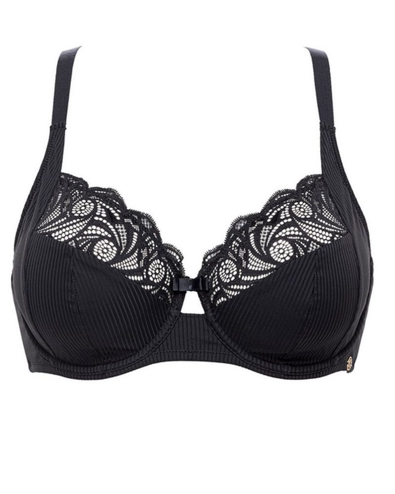 Soutien-gorge ouvert devant Ideal Posture - sans armatures, noir