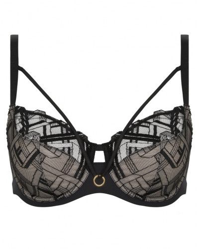 Sujetador con aros envolvente Chantelle Graphic Support (Negro)