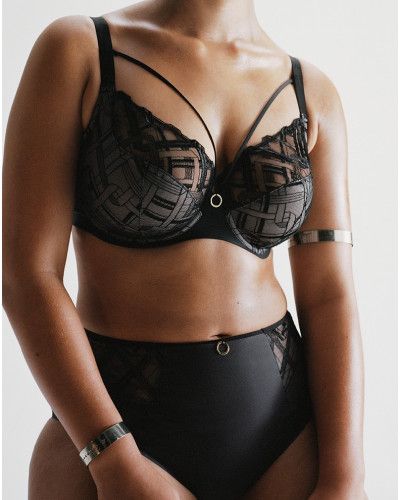 Sujetador con aros envolvente Chantelle Graphic Support (Negro)