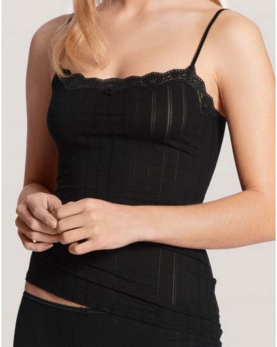 Top with thin straps Calida Etude Toujours (Black)