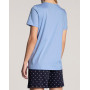 Pyjama short Calida Night Lovers 100% cotton (Dark Lapis Blue)