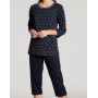 Pyjama 3/4 Calida Night Lovers 100% cotton (Dark Lapis Blue)