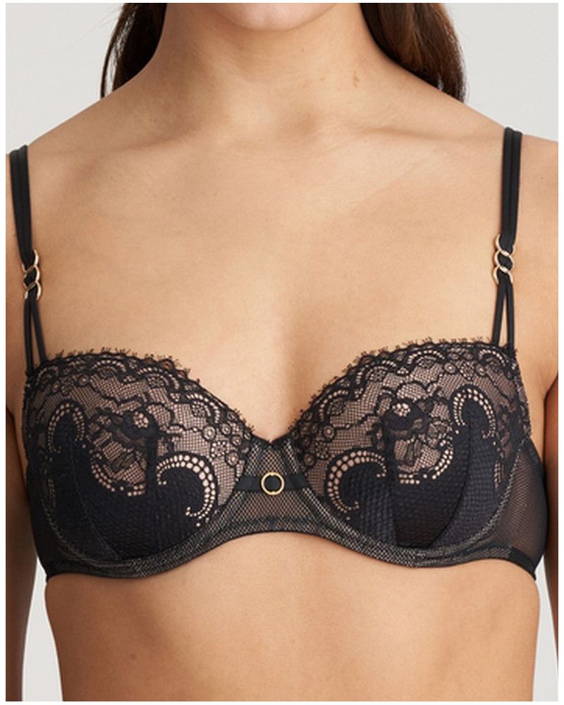 Padded balcony bra Marie Jo Junoo (Black)