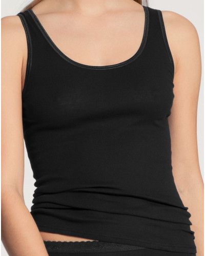 Tank tops Calida Hosen 100% cotton (Black)