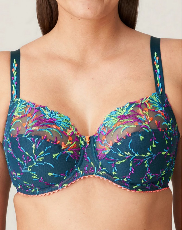Sedaine floral-embroidered full cup bra - French Vanilla