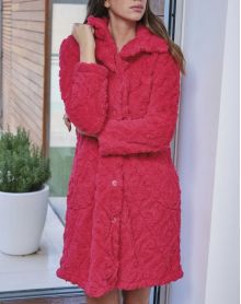 Dressing gown buttoned Massana Rouge