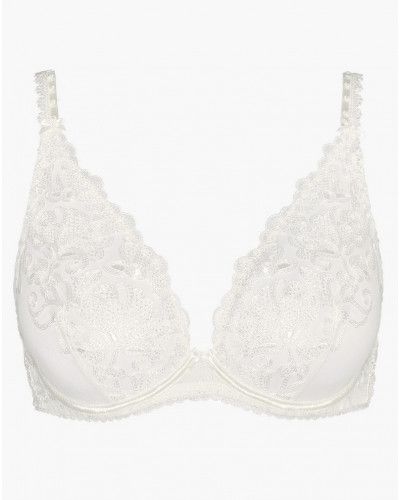 Soutien-gorge triangle plunge Aubade Pour Toujours (Opale)