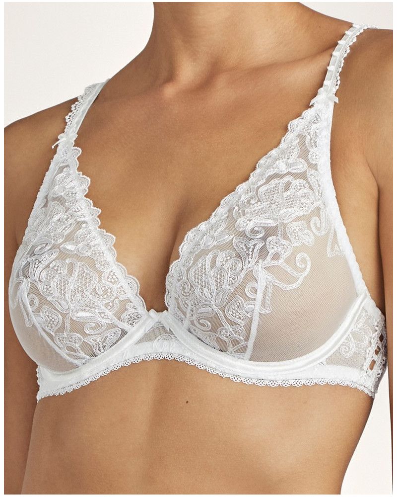 Triangle plunge bra Aubade Pour Toujours (Opale)