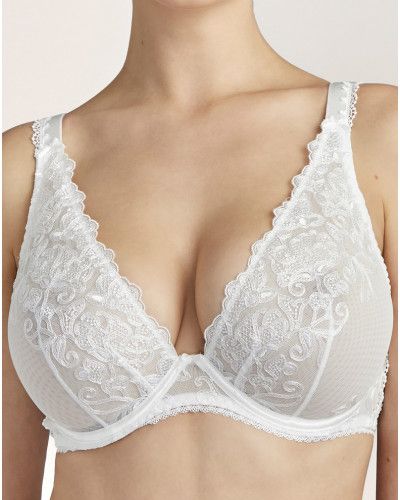 Triangle plunge comfort bra Aubade Pour Toujours (Opale)