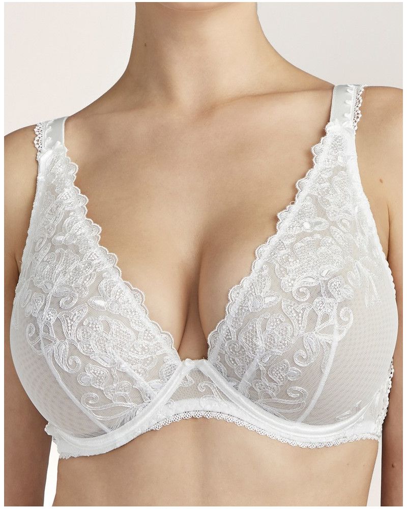 Triangle plunge comfort bra Aubade Pour Toujours (Opale)