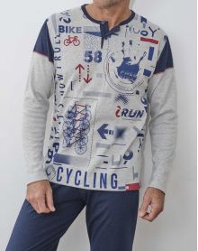 Pijama manga larga Massana "Cycling"