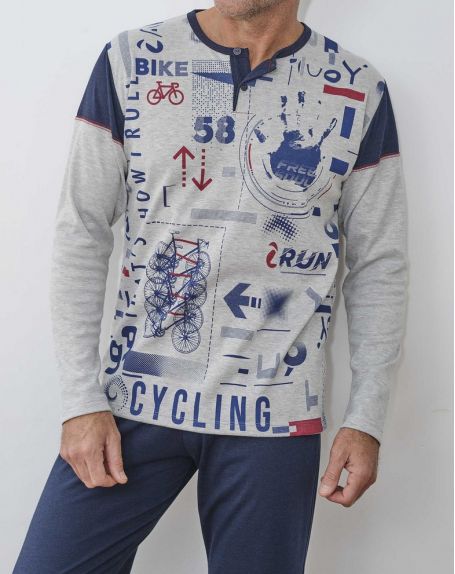 Pijama manga larga Massana "Cycling"