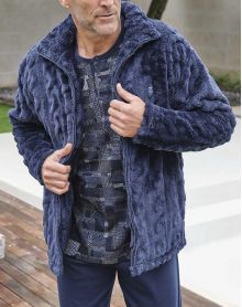 Polar jacket with zip Massana Bleu Marine