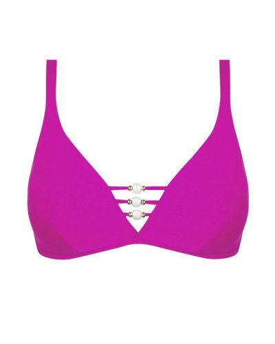 Bath underwired bikini top Lise Charmel Perles Nacrées (Tresses Fuschia)