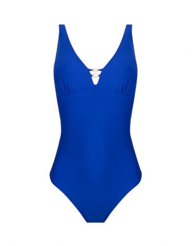 One-piece opened support swimsuit Perge Nacrée (Capri Perle)