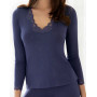Tee shirt long sleeves V-neck Antigel Simply Perfect (Bleu Purple)