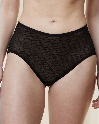 Braga cintura alta Triumph Signature Sheer (Negro)
