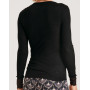 Top manches longues Calida Laine & Soie Silky Wool Glam (Noir)