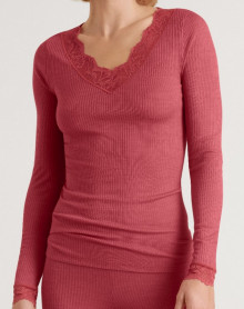 Top manches longues Calida Laine & Soie Silky Wool Joy (Pomegranate)