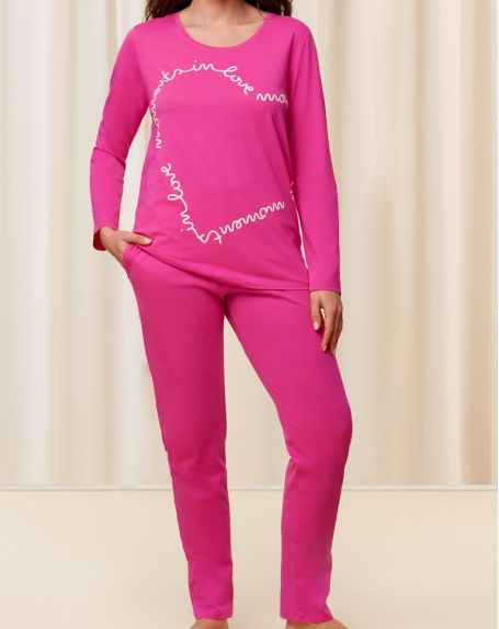 Pajama set 100% organic cotton Nuit Triumph (Passionate Pink)