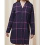 Buttoned nightgown 100% organic cotton Triumph Nuit (Blue Dark)