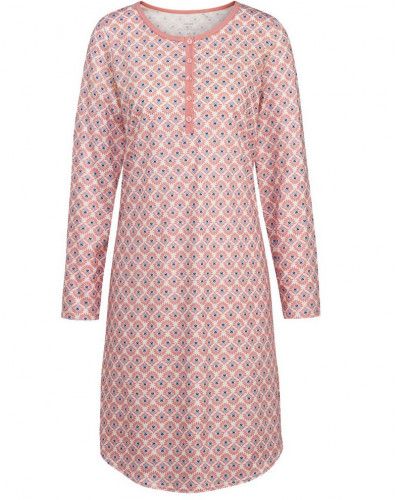 Chemise de nuit manches longues Calida Lovely Night 100% coton (Rose Bud)