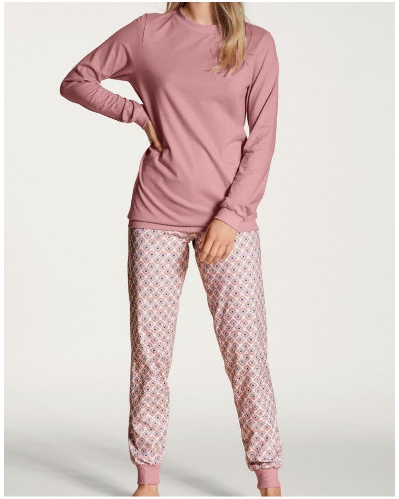 Pijama largo Calida Lovely Night 100% algodon (Rose Bud)