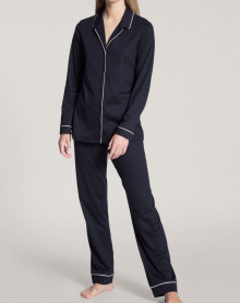 Pyjama Calida Night Lovers 100% coton interlock (Dark Lapis Blue)