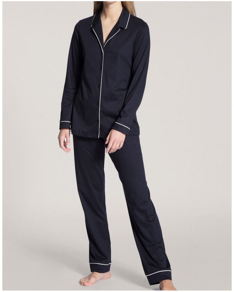 Pijama Calida Night Lovers 100% algodon interlock (Dark Lapis Blue)