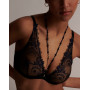 Underwired triangle bra Aubade Amour Précieux (Cosmic blue)