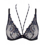 Underwired triangle bra Aubade Amour Précieux (Cosmic blue)