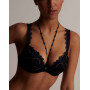 Plunge padded bra Aubade Amour Précieux (Cosmic blue)