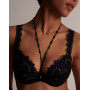 Plunge padded bra Aubade Amour Précieux (Cosmic blue)