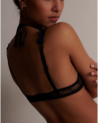 Underwired demi bra Aubade Amour Précieux (Cosmic blue)