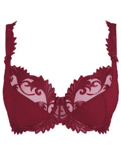 Underwired microfibre low-necked bra Empreinte Thalia (Sangria)