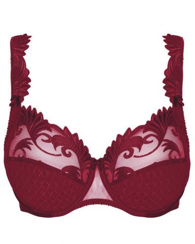 Underwired microfibre full cup bra Empreinte Thalia (Sangria)