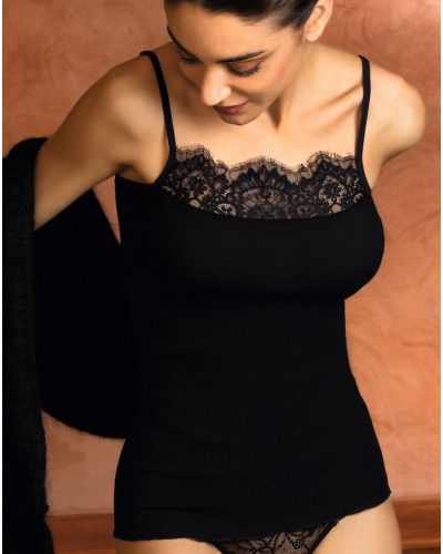 Caraco laine et soie Lise Charmel Plaisir Caresse (Noir)