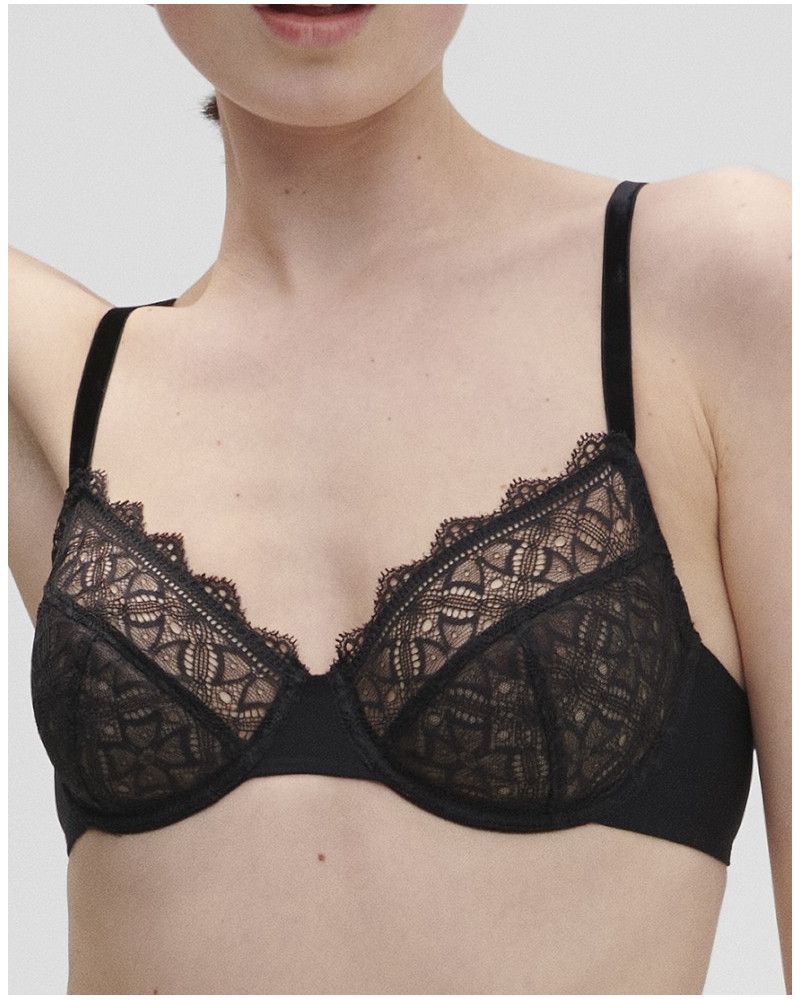 Underwired Bra Simone Pérèle Escale (Black)